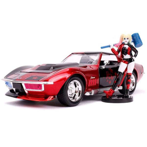 Batman - Harley Quinn 1969 Corvette 1:24 Scale Hollywood Ride