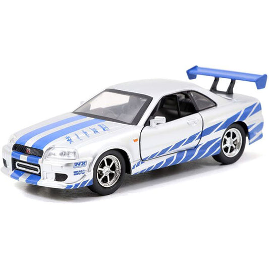 2 Fast 2 Furious - 2002 Brian's Nissan Skyline GTR R34 Silver 1:32 Scale Hollywood Ride