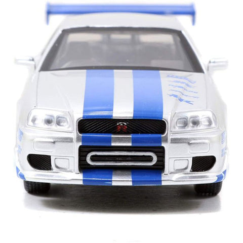 Image of 2 Fast 2 Furious - 2002 Brian's Nissan Skyline GTR R34 Silver 1:32 Scale Hollywood Ride