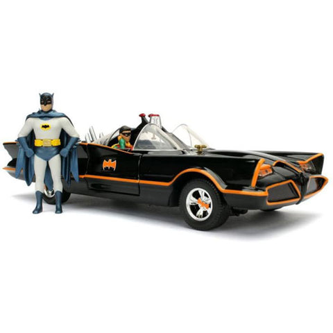 Image of Batman (1966) - Batmobile 1:24 with Batman & Robin