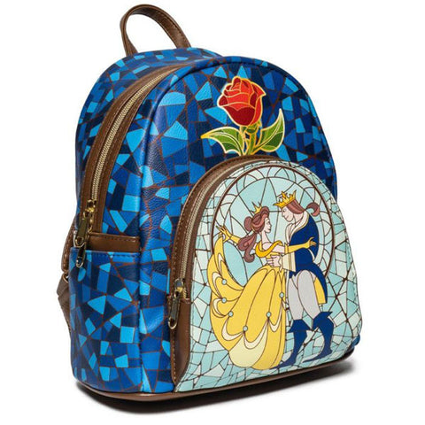 Image of Loungefly - Beauty and the Beast - Stain Glass US Exclusive Mini Backpack