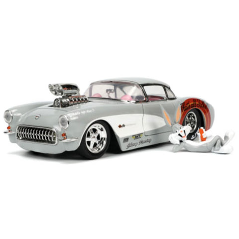 Image of Looney Tunes - Bugs Bunny & 1957 Chevrolet Corvette 1:24 Scale Hollywood Ride