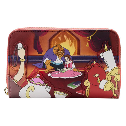 Loungefly - Beauty and the Beast (1991) - Fireplace Scene Zip Around Purse