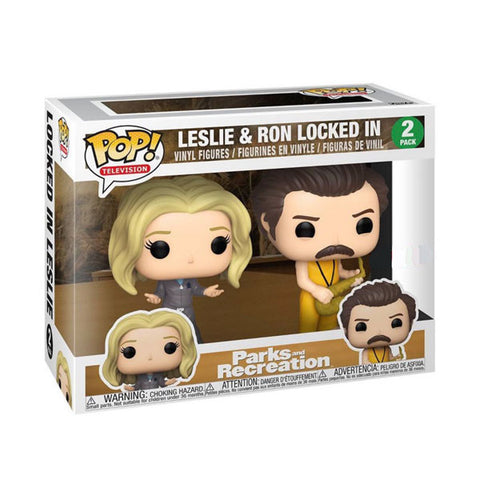Image of Parks and Recreation - Locked In Ron & Leslie Pop! Vinyl 2-Pack