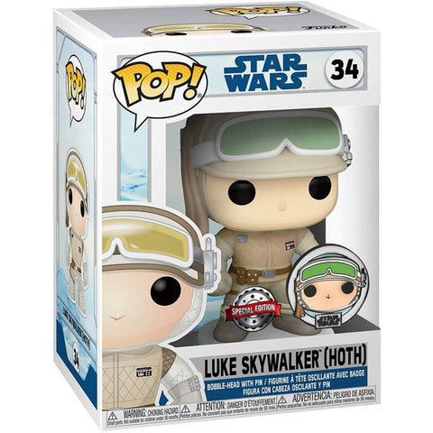 Image of Star Wars: Across the Galaxy - Luke Skywalker Hoth US Exclusive Pop! Vinyl with Pin