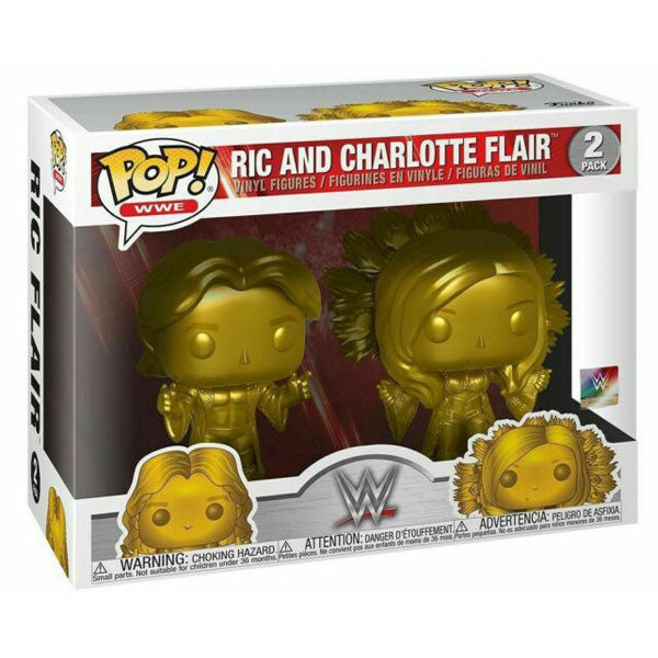 WWE - Ric and Charlotte Flair Gold US Exclusive Pop! Vinyl 2-pack